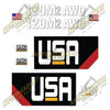 Image of USA Decal Kit Fits Caterpillar 120M2 AWD Motor Grader - 3M VINYL!