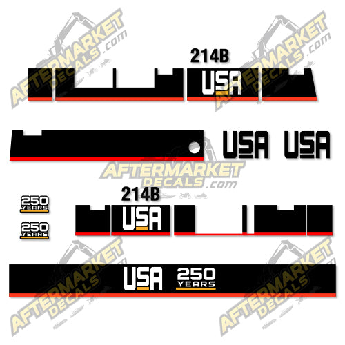 USA Decal Kit Fits Caterpillar 214B Excavator - 3M VINYL!