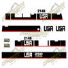 Image of USA Decal Kit Fits Caterpillar 214B Excavator - 3M VINYL!