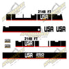 Image of USA Decal Kit Fits Caterpillar 214B FT Excavator - 3M VINYL!