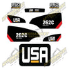 Image of USA Decal Kit Fits Caterpillar 262C Two Speed Skid Steer - 3M VINYL!