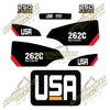 Image of USA Decal Kit Fits Caterpillar 262C High Flow XPS Skid Steer - 3M VINYL!