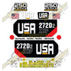 Image of USA Decal Kit Fits Caterpillar 272D2 XHP High Flow XPS 2 Speed Skid Steer  - 3M VINYL!