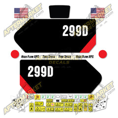 USA Decal Kit Fits Caterpillar 299D High Flow XPS 2 Speed Loader  - 3M VINYL!