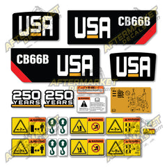 USA Decal Kit Fits Caterpillar CB66B Roller 3M VINYL!