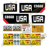 Image of USA Decal Kit Fits Caterpillar CB66B Roller 3M VINYL!