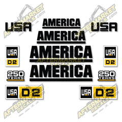 USA Decal Kit Fits Caterpillar D2 Vintage Tractor- 3M VINYL!