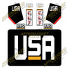 Image of USA Decal Kit Fits Caterpillar E3000 Forklift  - 3M VINYL!