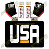 Image of USA Decal Kit Fits Caterpillar E6000 Forklift  - 3M VINYL!