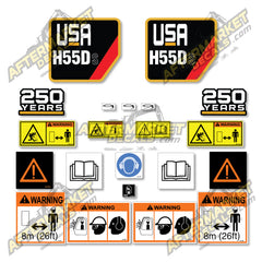 USA Decal Kit Fits Caterpillar H55DS Hammer- 3M VINYL!