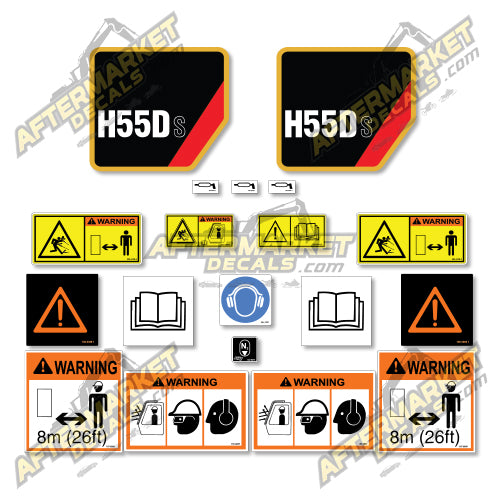 USA Decal Kit Fits Caterpillar H55DS Hammer- 3M VINYL!
