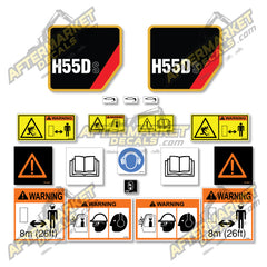USA Decal Kit Fits Caterpillar H55DS Hammer- 3M VINYL!
