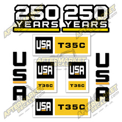 USA Decal Kit Fits Caterpillar T35C Forklift - 3M VINYL!
