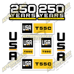 USA Decal Kit Fits Caterpillar T55C Forklift - 3M VINYL!