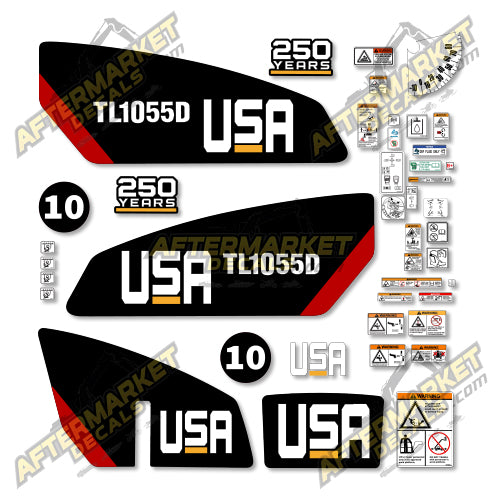 USA Decal Kit Fits Caterpillar TL1055D Telehandler - 3M VINYL!