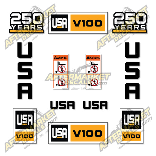 USA Decal Kit Fits Caterpillar V100 Forklift  - 3M VINYL!