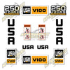 Image of USA Decal Kit Fits Caterpillar V100 Forklift  - 3M VINYL!