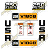 Image of USA Decal Kit Fits Caterpillar V180B Forklift - 3M VINYL!