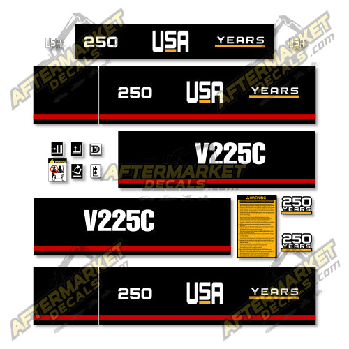 USA Decal Kit Fits Caterpillar V225C Forklift- 3M VINYL!