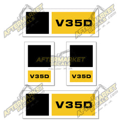 USA Decal Kit Fits Caterpillar V35D Style 2 Forklift - 3M VINYL!