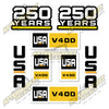 Image of USA Decal Kit Fits Caterpillar V40D Forklift  - 3M VINYL!