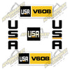 Image of USA Decal Kit Fits Caterpillar V60B Forklift  - 3M VINYL!