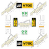 Image of USA Decal Kit Fits Caterpillar V70C Forklift  - 3M VINYL!