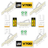 Image of USA Decal Kit Fits Caterpillar V70D Forklift  - 3M VINYL!
