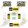 Image of USA Decal Kit Fits Caterpillar V90E Forklift  - 3M VINYL!