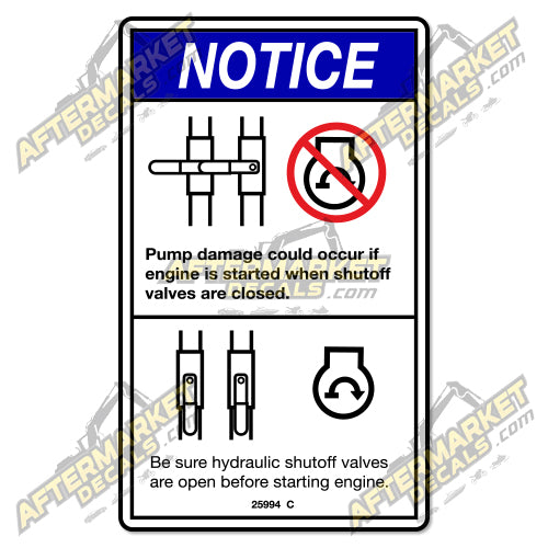 Decal Kit Fits Genie 25994 C Shutoff Valve  - 3M VINYL!