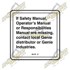 Decal Kit Fits Genie 28176 D MANUAL NOT HERE  - 3M VINYL!