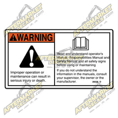 Decal Kit Fits Genie 28236 D WARNING IMPROPER OPERATION - 3M VINYL!