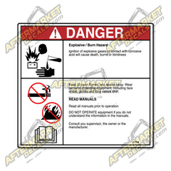 Decal Kit Fits Genie 31788 DANGER BATTERY SAFETY  - 3M VINYL!