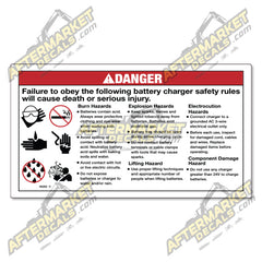 Decal Kit Fits Genie 46262 DANGER BATTERY SAFETY - 3M VINYL!