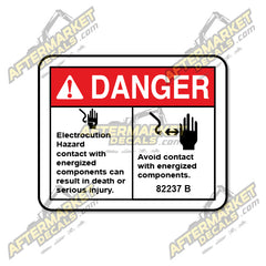 Decal Kit Fits Genie 82237 B DANGER ELECTROCUTION HAZARD - 3M VINYL!