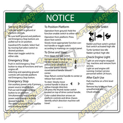Decal Kit Fits Genie 82317 C NOTICE OPERATING INSTRUCTIONS - 3M VINYL!