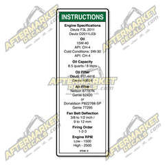 Decal Kit Fits Genie 97458 D INSTRUCTIONS ENGINE- 3M VINYL!