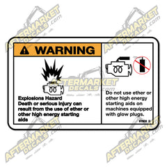 Decal Kit Fits Genie 97602 B WARNING EXPLOSION - 3M VINYL!