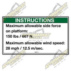 Decal Kit Fits Genie 97847 B OPERATING INSTRUCTIONS GROUND - 3M VINYL!