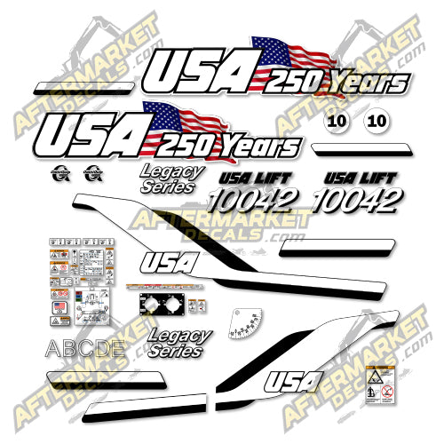 USA Decal Kit Fits JLG 10042 Legacy Series Telehandler- 3M VINYL!
