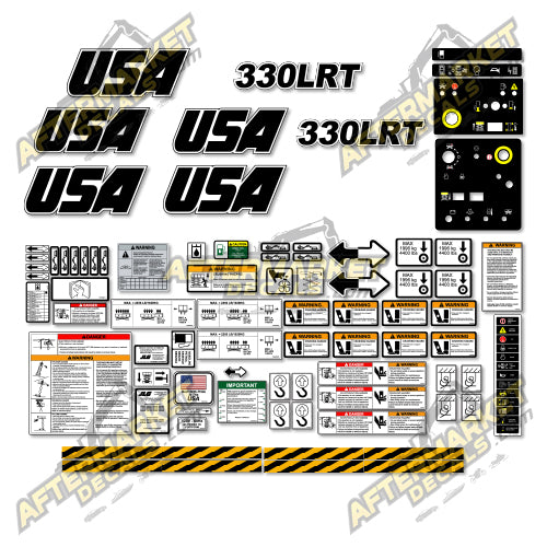 USA Decal Kit Fits JLG 330LRT Scissor Lift - 3M VINYL!