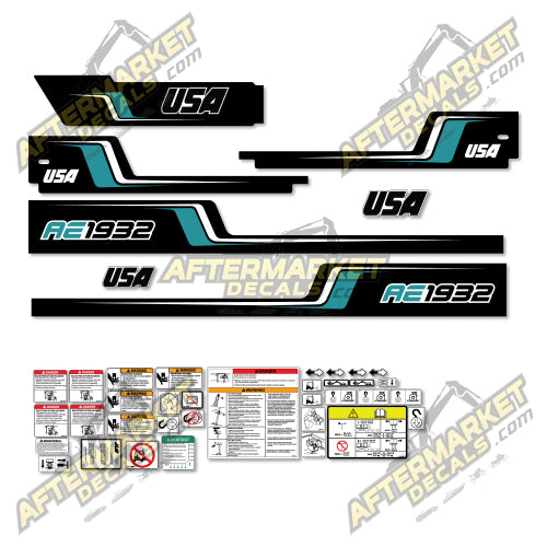 USA Decal Kit Fits JLG 6AE1932 Scissor Lift - 3M VINYL!