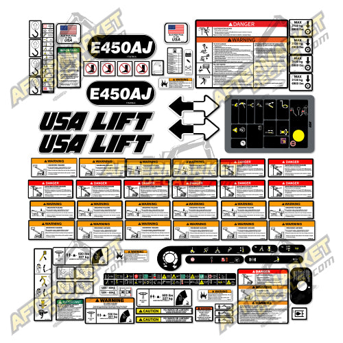 USA Decal Kit Fits JLG E450AJ  Electric Boom Lift - 3M VINYL!