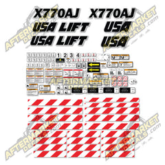 USA Decal Kit Fits X770AJ Compact Boom Lift - 3M VINYL!