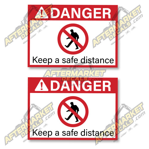 Decal Kit Fits Komatsu Danger Decals 13 Inches Wheel Loader - 3M VINYL!